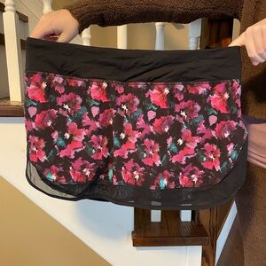 lululemon athletica Floral Black Skirt